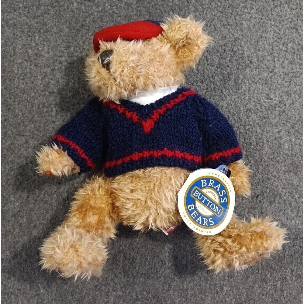 Brass Button Bear "Tully" Plush by Pickford Bears Fully Jointed Vtg 1996 NewTags